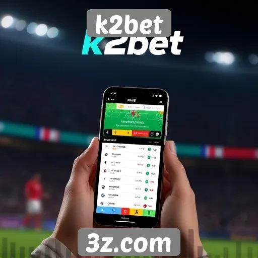 Experiência de apostas móveis no K2bet